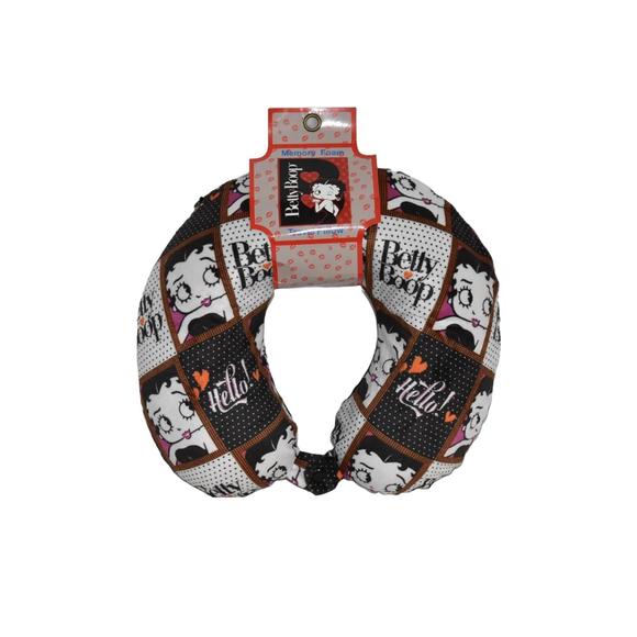 NEW BETTY BOOP travel neck pillow in black multi - Picture 1 of 1